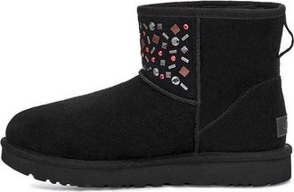 UGG (WMNS) UGG Classic Mini Stud II Rivets Snow Boots Black 1119101-BLK