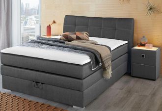 Jockenhöfer Boxspringbett »Amelie« mit Bettkasten und Topper, erhältlich in 120 & 140cm Breite
