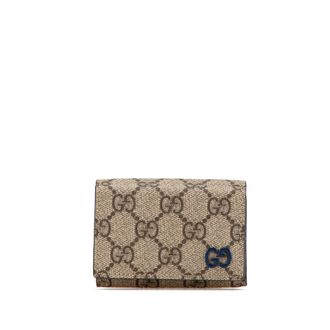 Gucci Gg Marmont Sleutelhanger Portemonnee Beige Canvas