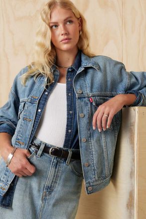 Levi's Giacca Trucker anni 90 - Donna - XS - Blu / Soft As Butter