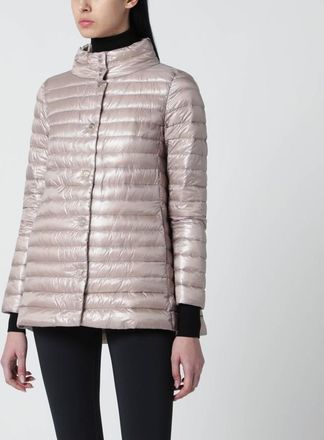 Herno Light pink quilted nylon padded jacket