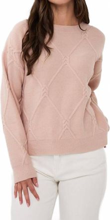 Esqualo Amanda Cable Square Sweater In Candy