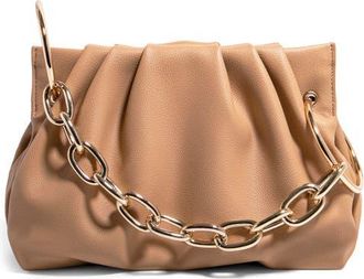 House of Want Chill Vegan Leather Frame Clutch in Tan at Nordstrom