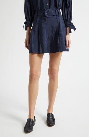 Cinq &agrave; Sept Phylis Belted Shorts in Navy at Nordstrom, Size 10