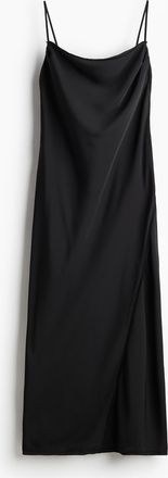H&M Trägerkleid mit Zierlasche - Schwarz