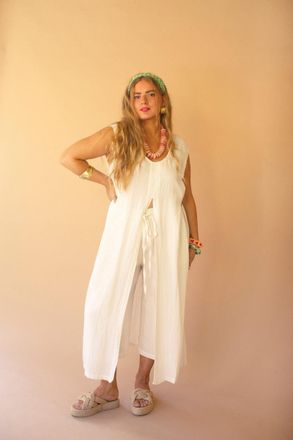 Kalalou Sleeveless Split-Front Tunic-Cotton