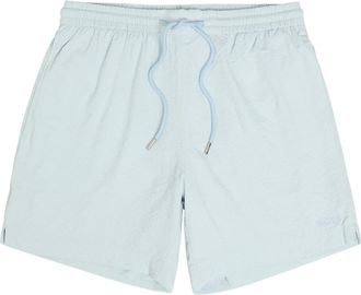 BOSS Boss Stretch-seersucker Swim Shorts - Blue - XL