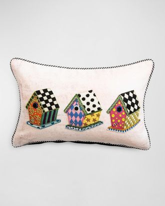 MacKenzie-Childs Bird House Lumbar Pillow
