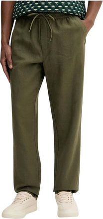 Les Deux Patrick Linen Pants - - Trousers - Uomo - Verde - L