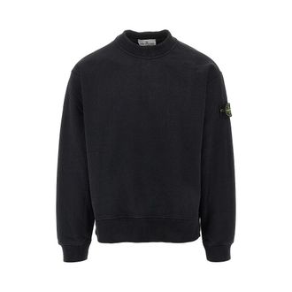 Stone Island Crewneck cotton sweatshirt with Logo Badge Man S