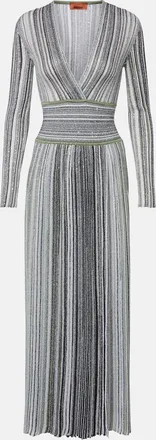 Missoni Striped lam&eacute; maxi dress