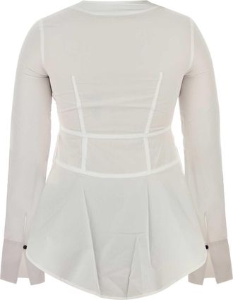 Co Womens White Poplin Shirt Cotton - Size X-Small