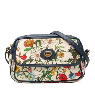 Gucci Pre-owned Gucci Small Canvas Flora Crossbody Ladies O26ZU6GEQEYU339S
