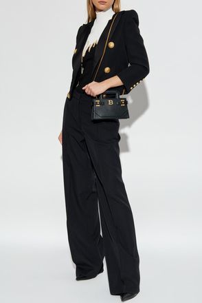 Balmain Ribbed Top, Womens, Black