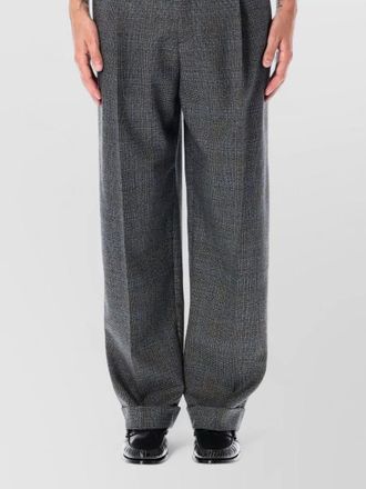 Bottega Veneta prince of wales check trousers with pleats
