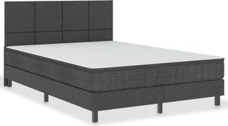 vidaXL Vidaxl - Cama Box Spring Tela Gris Oscuro 180x200 Cm