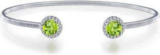 Lafonn Lassaire Simulated Diamond Cuff in Silver/August Peridot at Nordstrom Rack