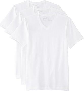 Pact Cool-Stretch V-Neck Undershirt 3-Pack Mens Clothing White : SM, Cotton/Elastane