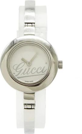 Gucci Pre-owned Vintage roestvrijstalen horloge - Dames - Vintage Horloges - Wit - ONE Size - Vintage