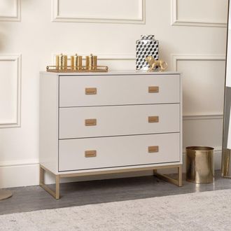 Melody Maison Large 3 Drawer Chest Of Drawers - Elle Stone Range
