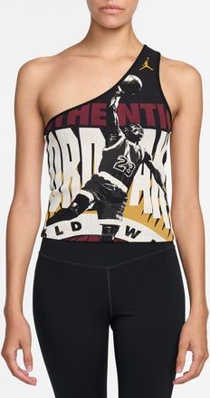 Nike Jordan Flight Graphic Print One Shoulder Tank in Sail at Nordstrom, Size X-Large