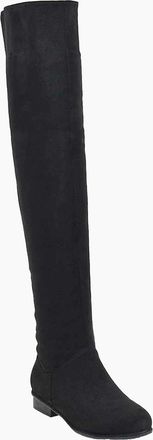 XY London Womens XY London Womens/Ladies Ivy Low Block Heel Thigh-High Boots - Black - Size: 5