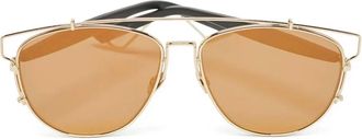Dior Zonnebril met geometrisch montuur - Goud