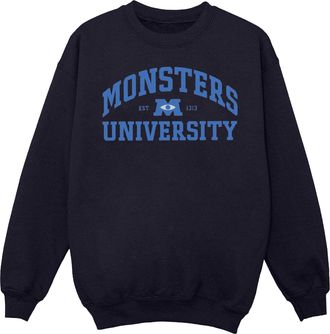 Disney Heren Monsters University Logo Sweatshirt (Marineblauw)