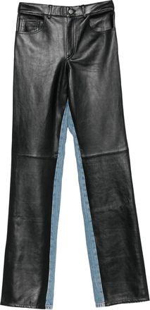 Haikure Leather-panel Jeans