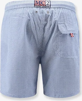 MC2 Saint Barth Mens Swim Boxer Shorts Blue Polyester