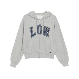 Low Classic LOW Classic - Low Soft Sweat Zip-Up Hoodie - Dames - Sweatshirts & Hoodies - Grijs - Maat: S Zijde