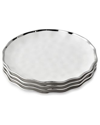 Certified International Regency Silver Set of 4 Salad Plates