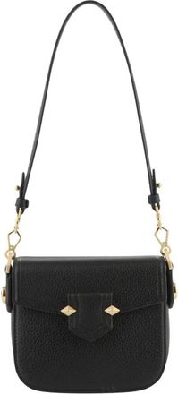 Pourchet Tassen, Dames, Zwart, ONE Size, Leer, Kleine zwarte loopwagen - van leer