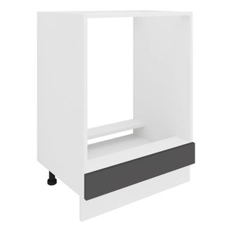 ebuy24 Armario De Horno Vcm Dimensiones Aprox. Al. 82 X An. 60 X. T. 46 Cm Gabinete De Oto&ntilde;o Pies Ajustables Gabinete De Horno Esilo (blanco / Antracita)