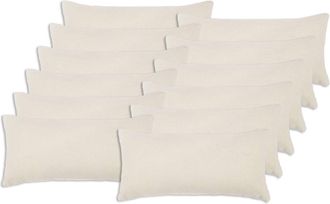 vidaXL Funda De Almohada 12 Pcs Heerlen Crema 40 X 80 Cm Boucl&eacute; Vidaxl