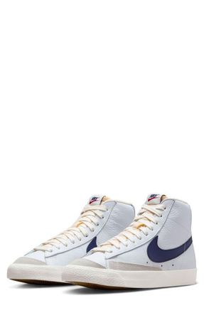 Nike Blazer Mid 77 Sneaker in White/Navy/Sail/Red at Nordstrom, Size 8.5