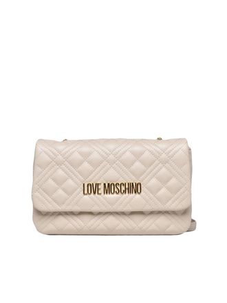 Love Moschino White Polyurethane Quilted Shoulder Bag