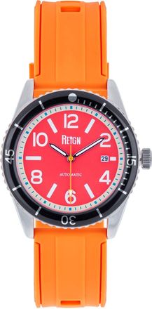 Reign Gage Automatic Watch w/Date - Red/Orange