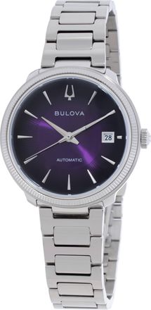 Bulova Disco Automatic Purple Dial Mens Watch 96B485