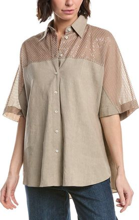 Brunello Cucinelli Linen-Blend Shirt