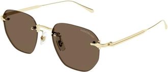 Montblanc Sunglasses, male, Yellow, 51 MM, Mb0405S 002 Sunglasses