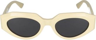 Bottega Veneta Geel Grijs Zonnebril Bv 1031S 006 - Dames - Zonnebrillen - Geel - 52 MM - Accessoires