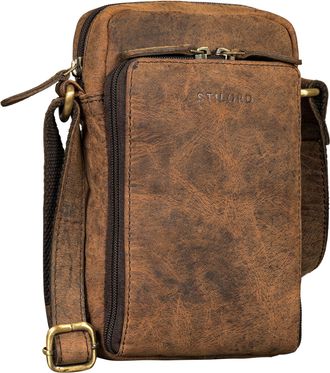 STILORD Luigi Real Leather Mens Crossbody Bag Small Messenger Bag Vintage Reporter Bag Crossbody Phone Bag up to Smartphone 6.5 Inches Side Bag Men Genuine Le