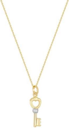 Bony Levy 14K Gold Two-Tone Key Pendant Necklace in 14Ky at Nordstrom Rack, Size 18