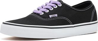Vans Authentictm Skate Shoes Terry Lace Black/Soft Orchid : Mens 10 - Womens 11.5 Medium, Canvas/Leather