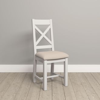 Seconique Windsor Ivory Cross Back Chair (Box of 2)