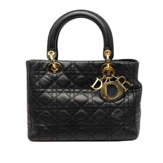 Dior Pre-owned Lady Dior - Dames - Vintage Handtas - Zwart - ONE Size - Leer - Vintage