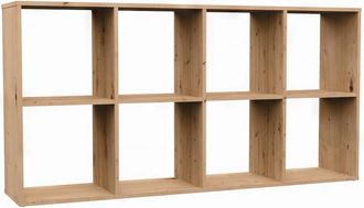 Topeshop Hucoco - Marion - Estanter&iacute;a Modular Con 8 Cubos - Librer&iacute;a Con 8 Compartimentos - 147x30x75 Cm - Muebles De Almacenaje