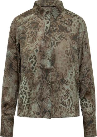 BA&SH Cornelia Shirt - Dames - Overhemden - Groen - S - Polyester - Overhemden