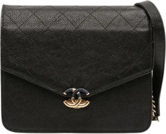 Chanel Pre-owned Cross Body Bags, female, Black, Size: ONE SIZE Pre-owned Vintage Cross Body Bag